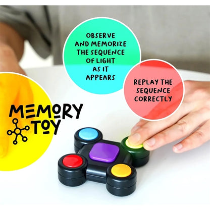 Portable Handheld Light-Up Sounds Memory Training Game