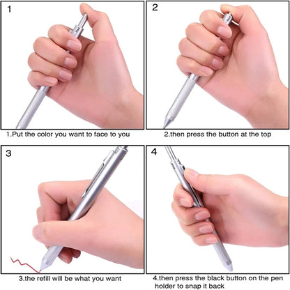 4 in 1 Metal Multicolor Gravity Pen
