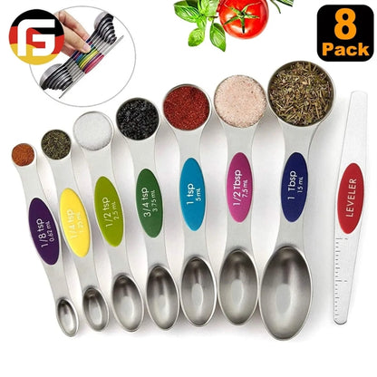 8 pc Magnetic Measuring Spoon Set