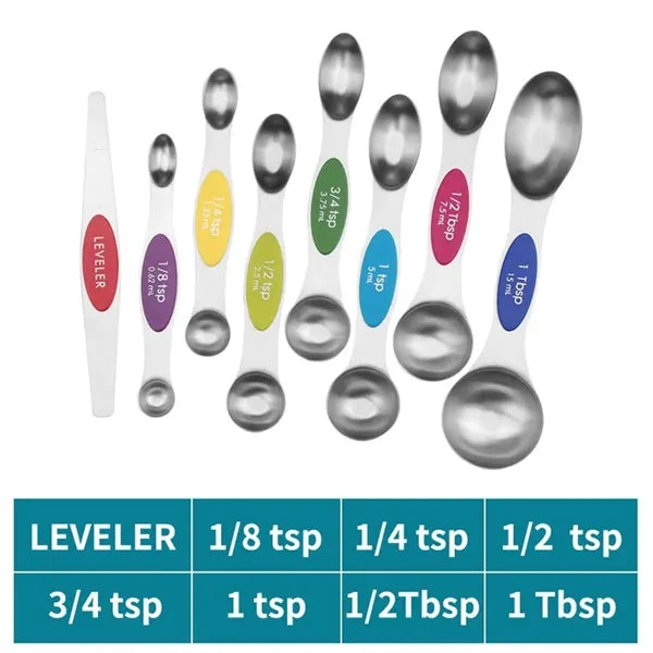 8 pc Magnetic Measuring Spoon Set