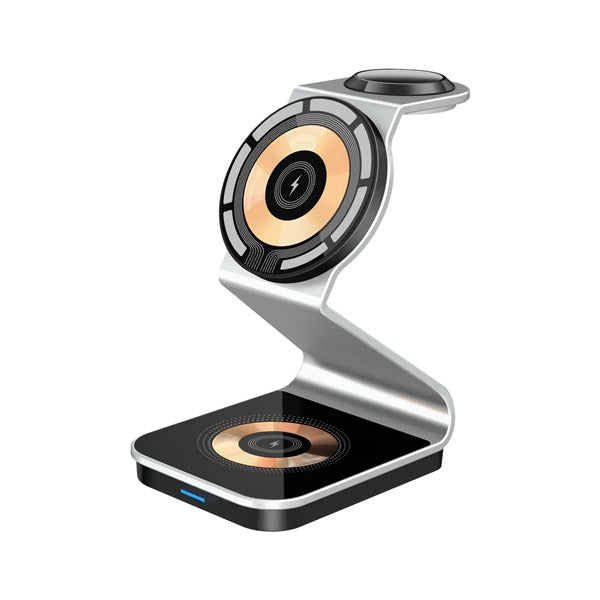 3 in 1 Aluminum Alloy Magnetic Wireless Charger Station