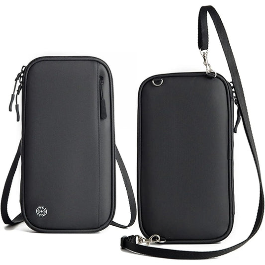Passport Holder Pouch Crossbody Bag Wallet RFID Blocking