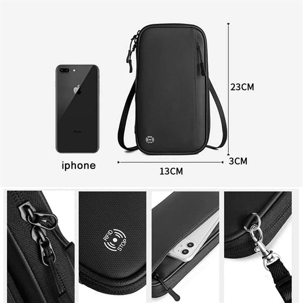Passport Holder Pouch Crossbody Bag Wallet RFID Blocking