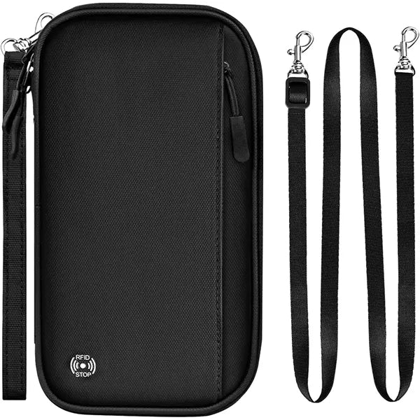 Passport Holder Pouch Crossbody Bag Wallet RFID Blocking
