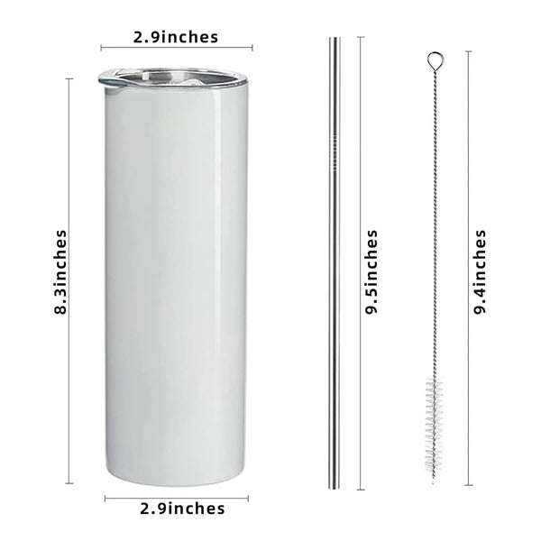 20 Oz Sublimation Skinny Stainless Steel Tumbler