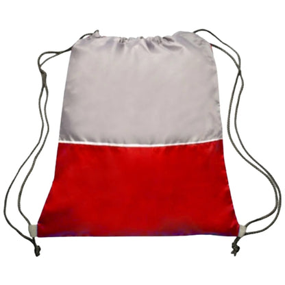 Two Tone Drawstring Backpacks (16.5" x 14.5")