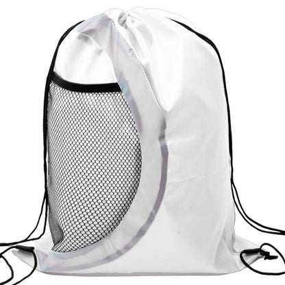 Heavy Duty Drawstring Cinch Backpack Side Mesh Pocket 15"x18