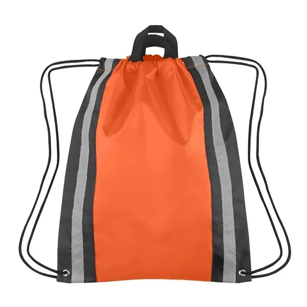 Reflective Sports Gym Drawstring Backpack