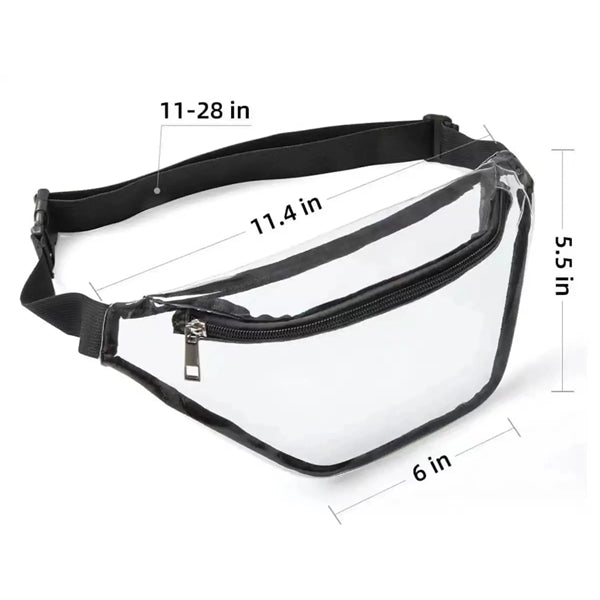 Waist Chest Pocket Belt Bag Clear