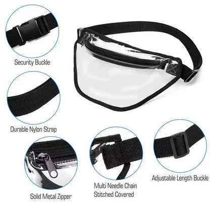 Waist Chest Pocket Belt Bag Clear