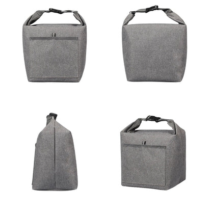 Durable Roll-Top Insulated Lunch Tote Bag Office Picnic