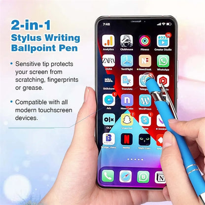 Rubberized Stylus Ballpoint Pen