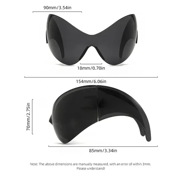 Rimless Oversized Sunglasses