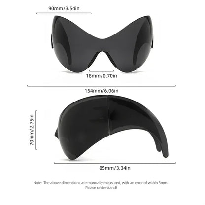 Rimless Oversized Sunglasses