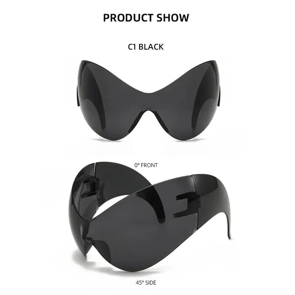 Rimless Oversized Sunglasses