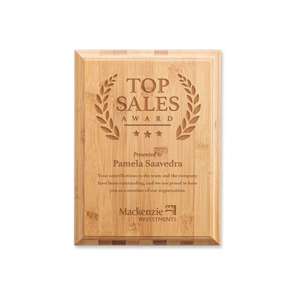 Bamboo Engraved Plaque