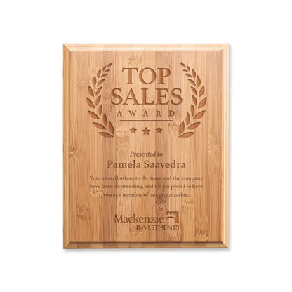 Bamboo Engraved Plaque