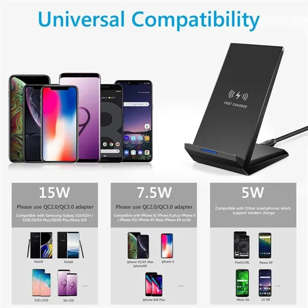 Fast 15W Wireless Charger Stand