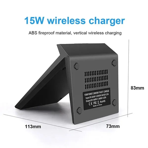 Fast 15W Wireless Charger Stand
