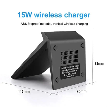 Fast 15W Wireless Charger Stand