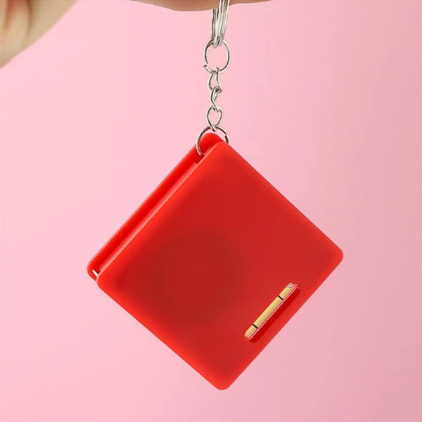 Mini Keychain Tape Bubble Level 1meter Measuring Steel Ruler