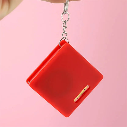 Mini Keychain Tape Bubble Level 1meter Measuring Steel Ruler