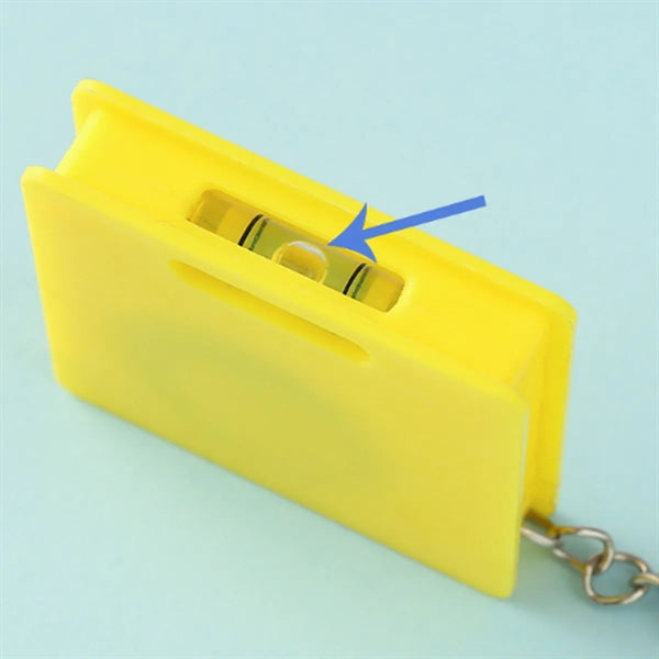 Mini Keychain Tape Bubble Level 1meter Measuring Steel Ruler
