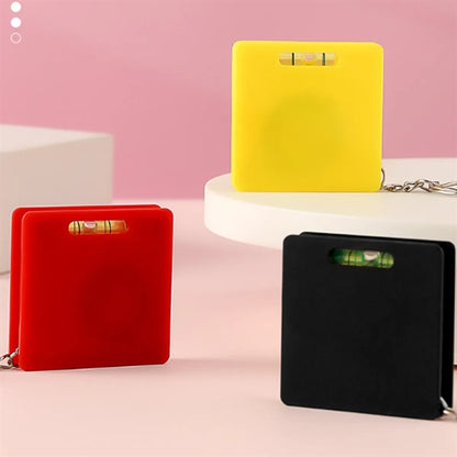 Mini Keychain Tape Bubble Level 1meter Measuring Steel Ruler