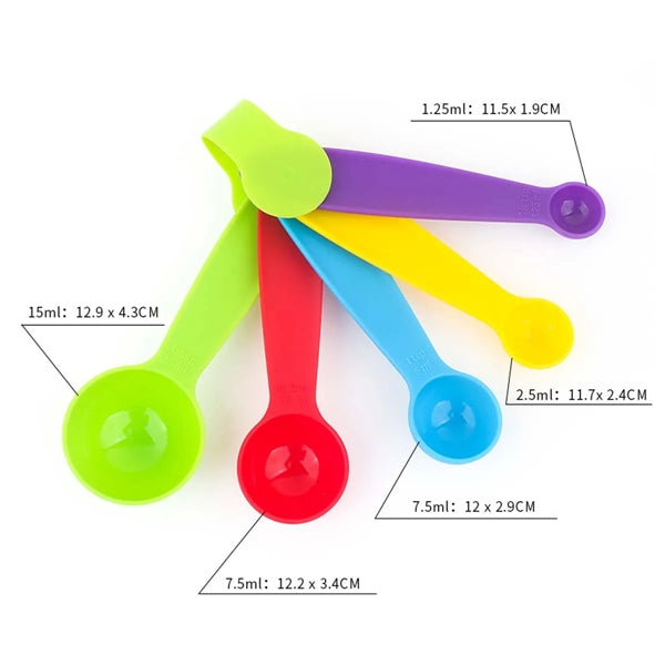 Rainbow Measuring Spoon 5 Piece Set