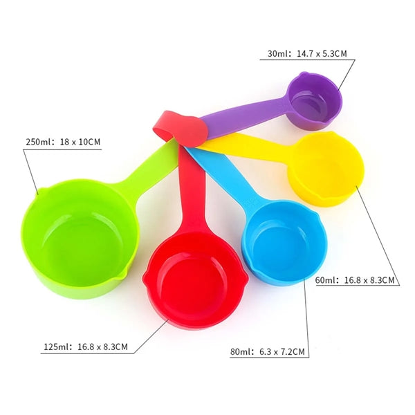 Rainbow Measuring Spoon 5 Piece Set