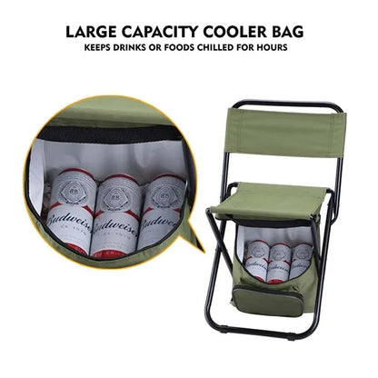 Fishing Foldable Chair with Cooler Bag