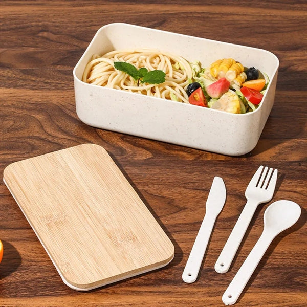 Bamboo Covered Lunch Box