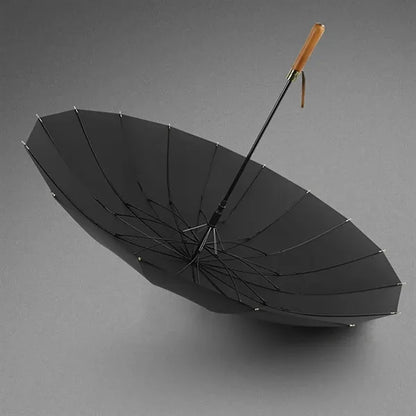 Auto Open Luxurious Vintage Wooden Handle Golf Umbrella