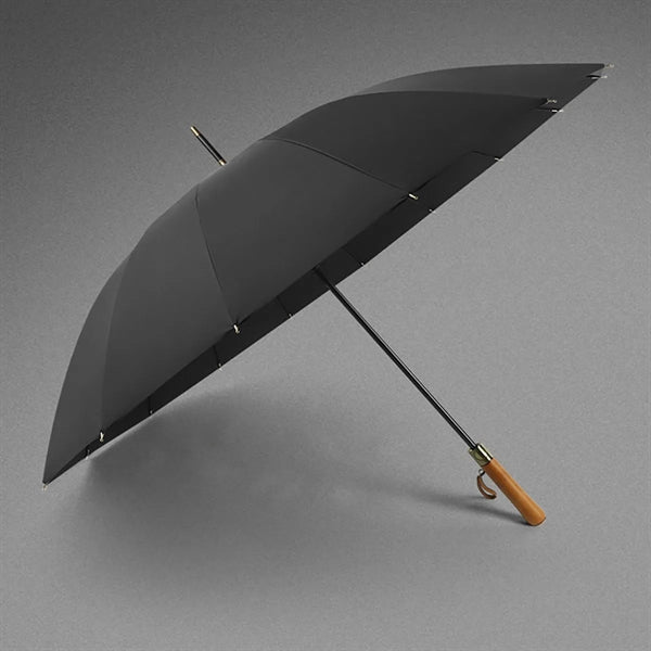 Auto Open Luxurious Vintage Wooden Handle Golf Umbrella