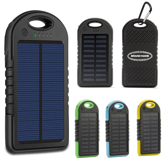 Custom Outdoor Portable Mini Solar Power Bank With Carabiner