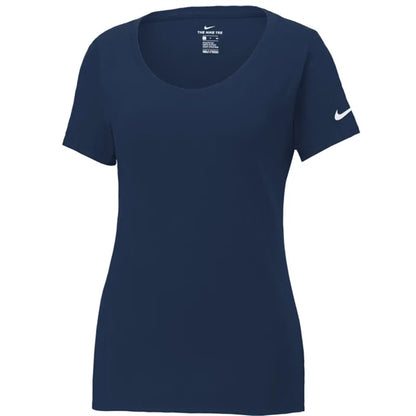 Nike Ladies Dri-FIT Cotton/Poly Scoop Neck Tee.