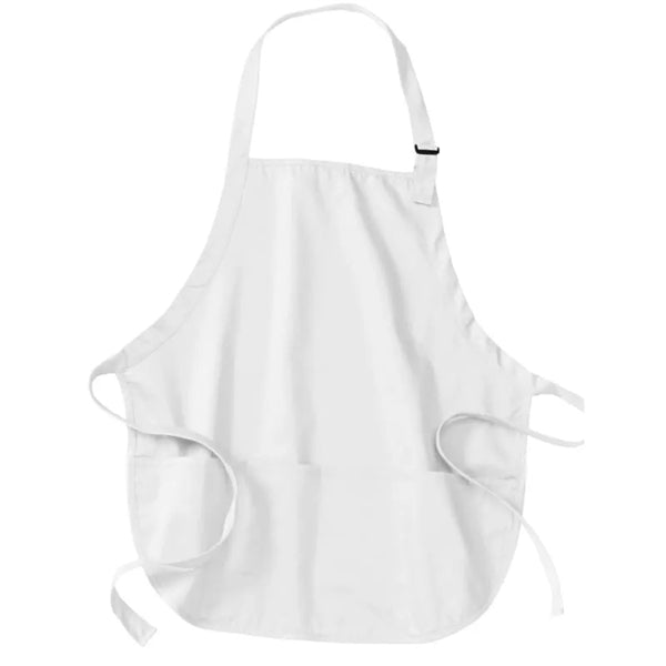 Port Authority Medium-Length Apron With Pouch Pockets.