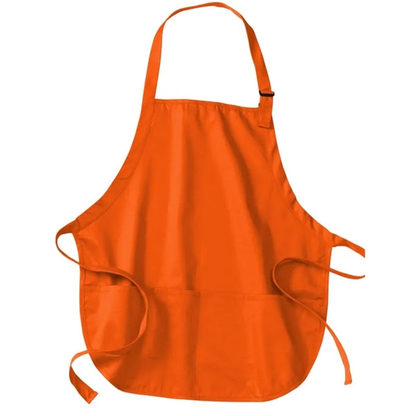 Port Authority Medium-Length Apron With Pouch Pockets.