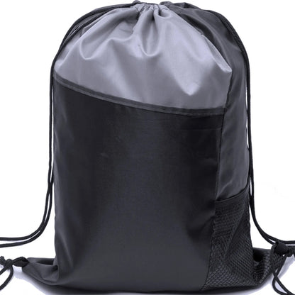Tri Color Mesh Bottle Holder Drawstring Backpack (13"x17")