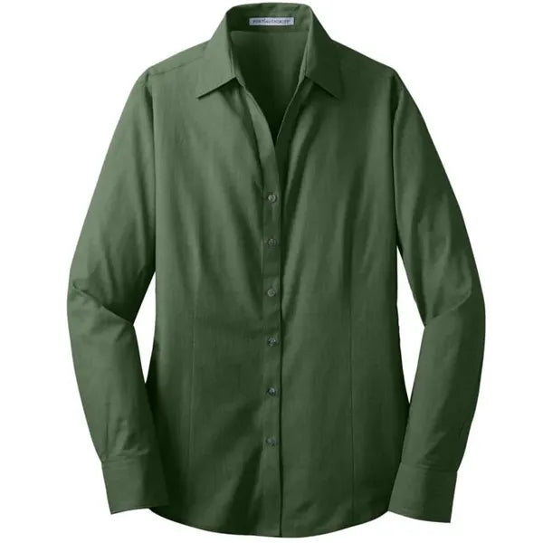 Port Authority Ladies Crosshatch Easy Care Shirt.