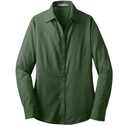 Port Authority Ladies Crosshatch Easy Care Shirt.