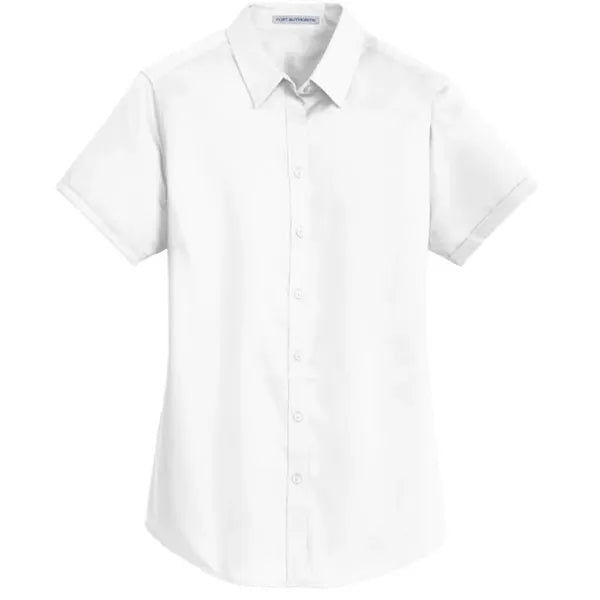Port Authority Ladies Short Sleeve SuperPro Twill Shirt.