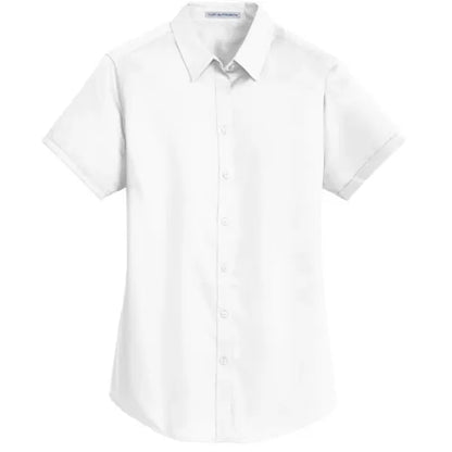 Port Authority Ladies Short Sleeve SuperPro Twill Shirt.