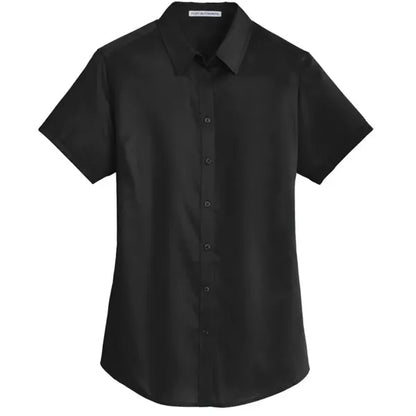 Port Authority Ladies Short Sleeve SuperPro Twill Shirt.