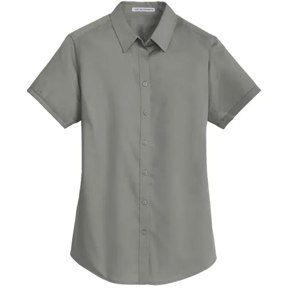 Port Authority Ladies Short Sleeve SuperPro Twill Shirt.