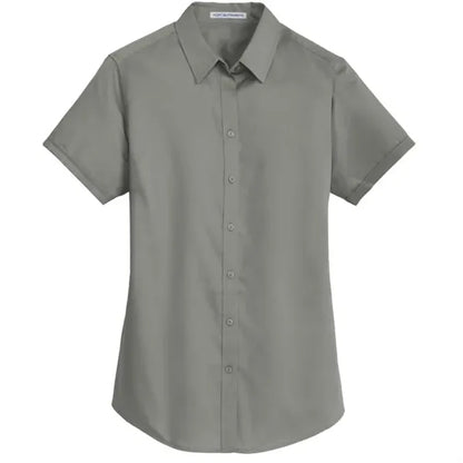 Port Authority Ladies Short Sleeve SuperPro Twill Shirt.