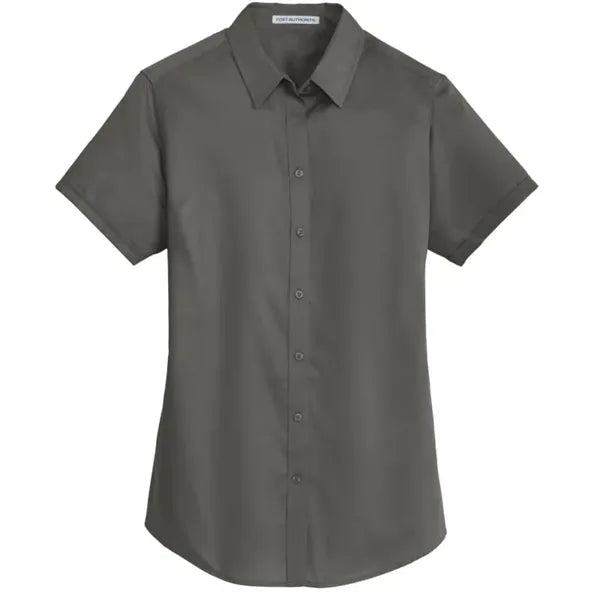 Port Authority Ladies Short Sleeve SuperPro Twill Shirt.