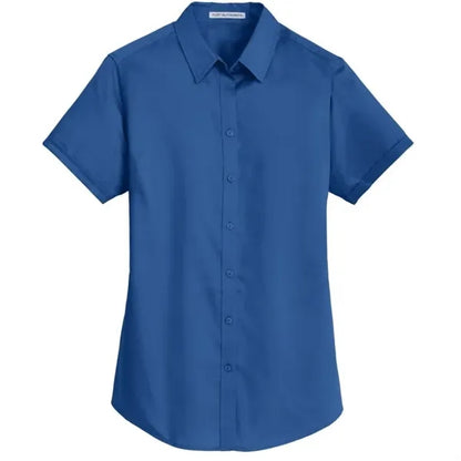 Port Authority Ladies Short Sleeve SuperPro Twill Shirt.