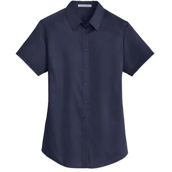 Port Authority Ladies Short Sleeve SuperPro Twill Shirt.