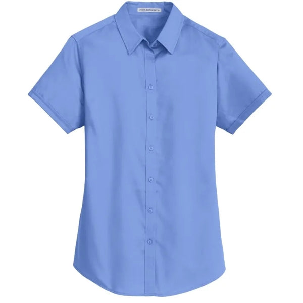 Port Authority Ladies Short Sleeve SuperPro Twill Shirt.